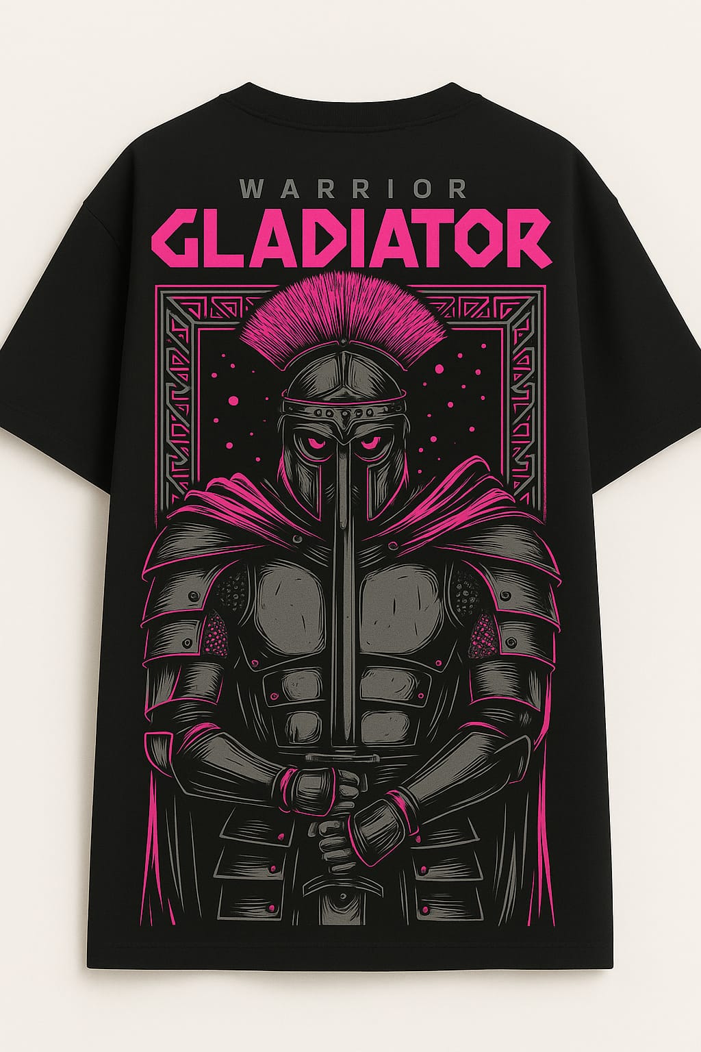 WARRIOR GLADIATOR – Oversized Streetwear TShirt with 240 GSM Premium Cotton