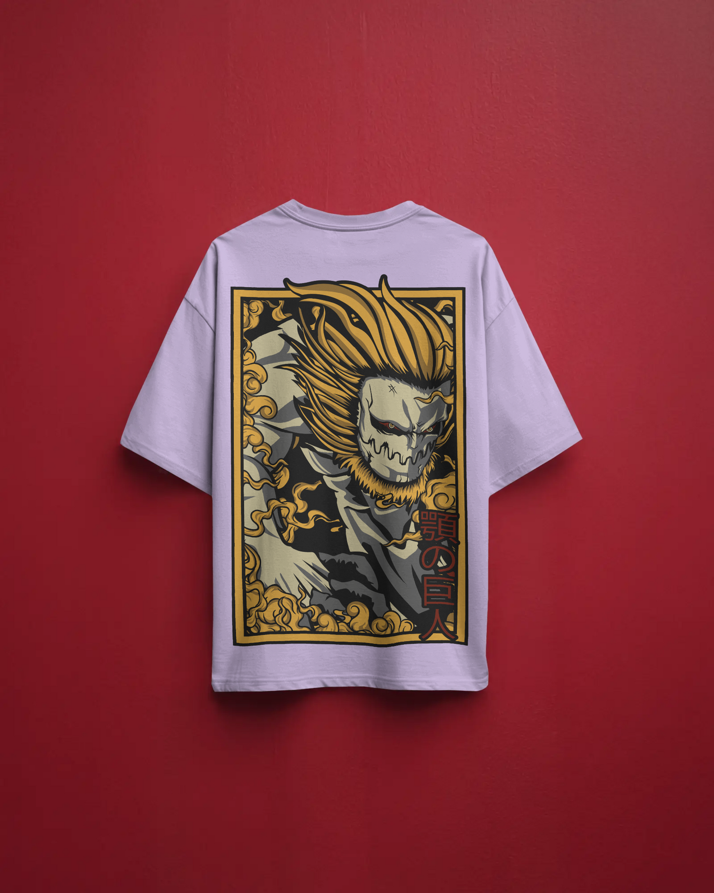 Hollow Mask Oversized Anime TShirt – 240 GSM, Unisex Streetwear