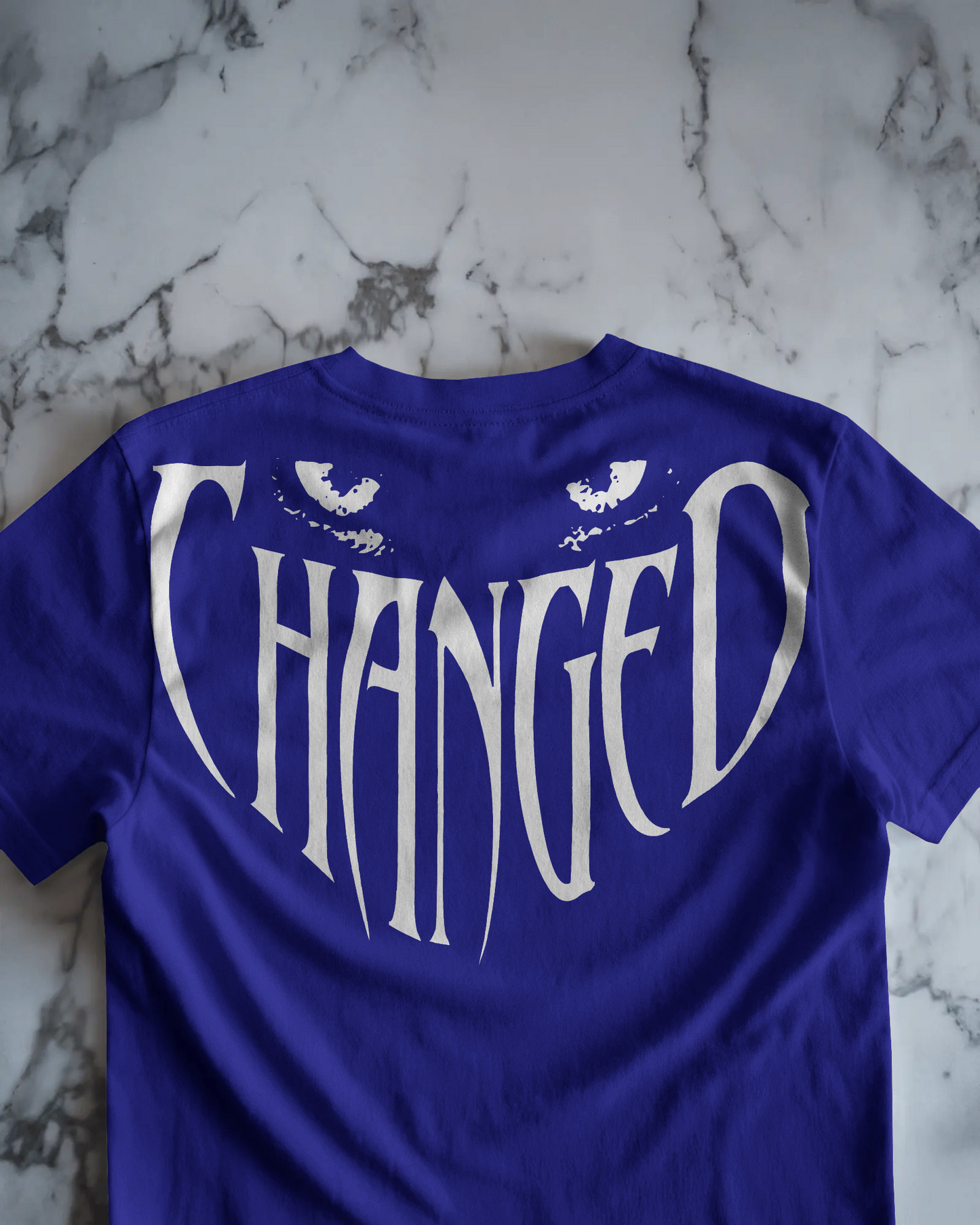 "CHANGED" Oversized Fit Graphic Tee – Indigo Edition | OyeTrendy Originals