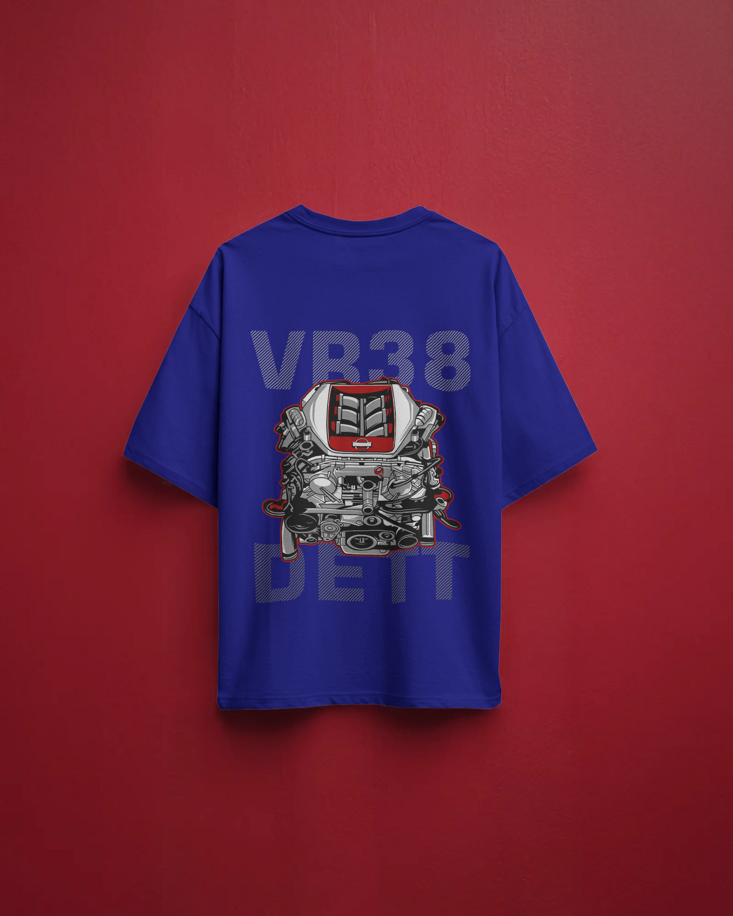 Nissan GT-R's VR38 Engine Oversized Unisex T-Shirt For Car Lovers