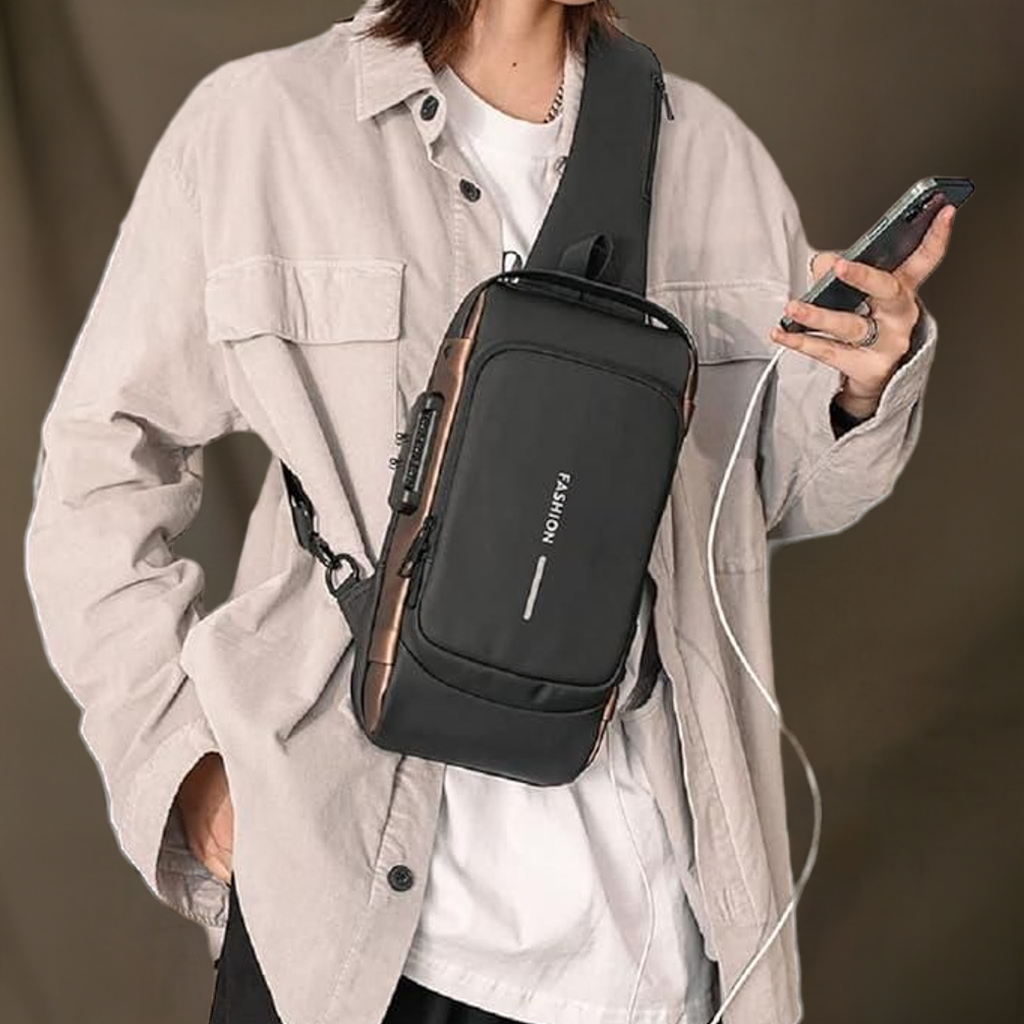 Unisex Crossbody Sling Bag With Secure Lock