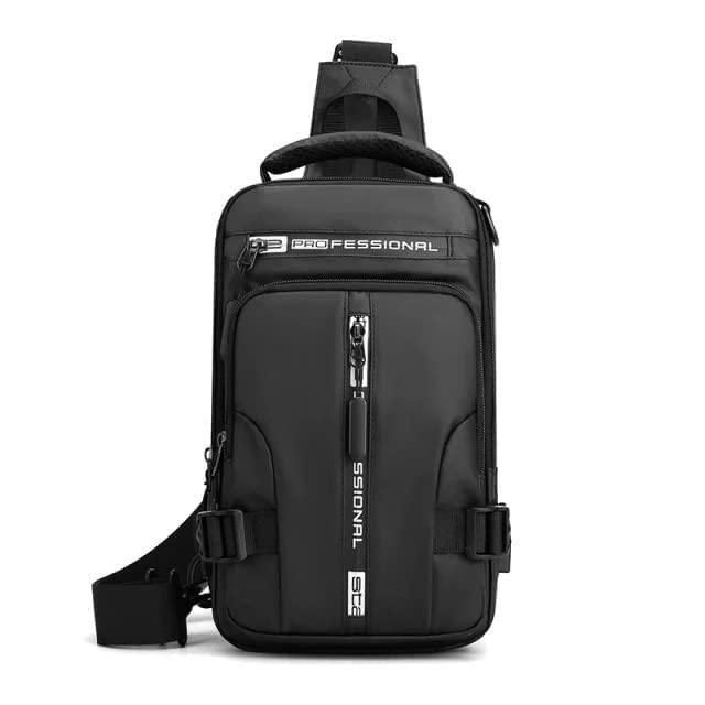 Trendy Sling Bag with USB Charging Port, Waterproof & Lightweight