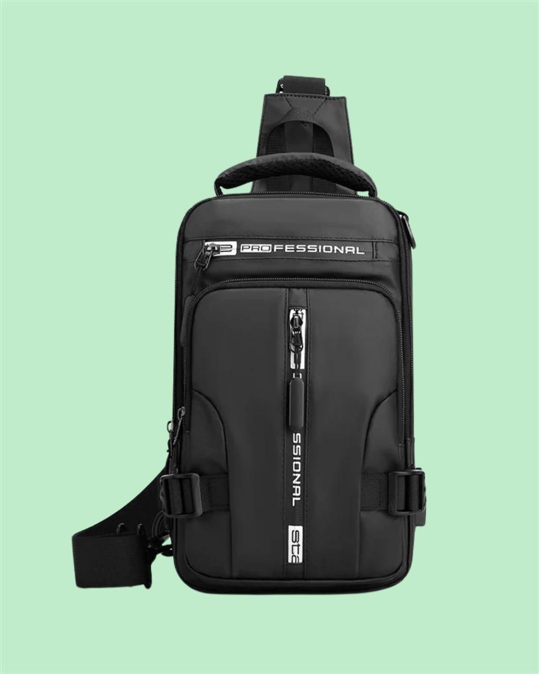 Trendy Sling Bag with USB Charging Port, Waterproof & Lightweight