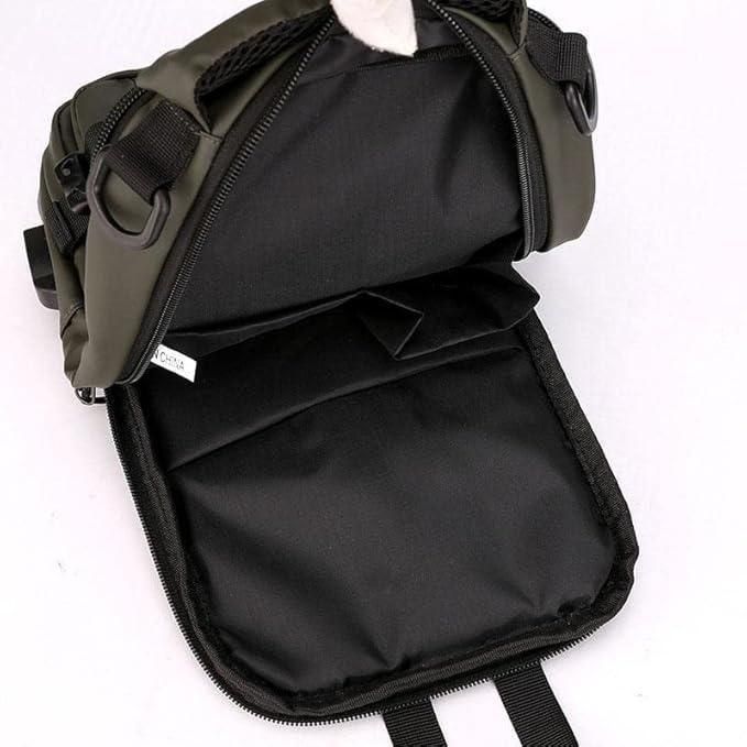 Trendy Sling Bag with USB Charging Port, Waterproof & Lightweight