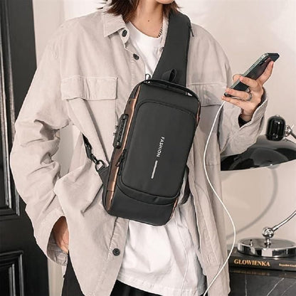 Unisex Crossbody Sling Bag With Secure Lock