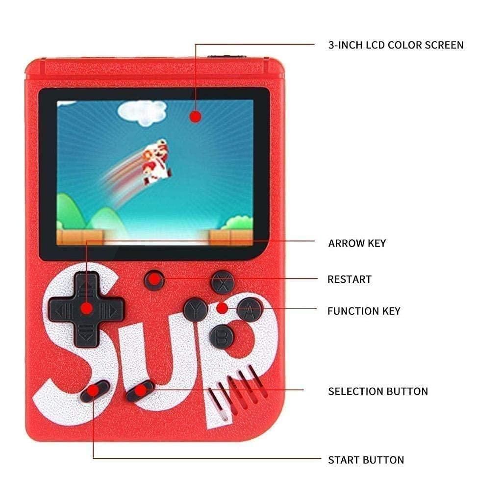 Handheld 400-in-1 Retro Game Console Rechargeable With LED Screen