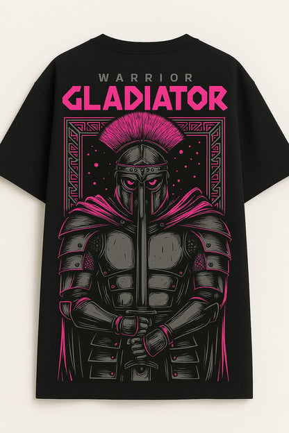 WARRIOR GLADIATOR – Oversized Streetwear TShirt with 240 GSM Premium Cotton