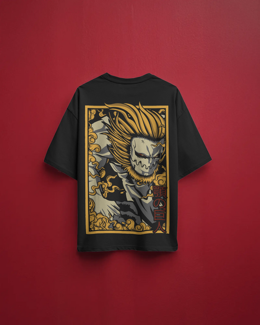 Hollow Mask Oversized Anime TShirt –  240 GSM, Unisex Streetwear