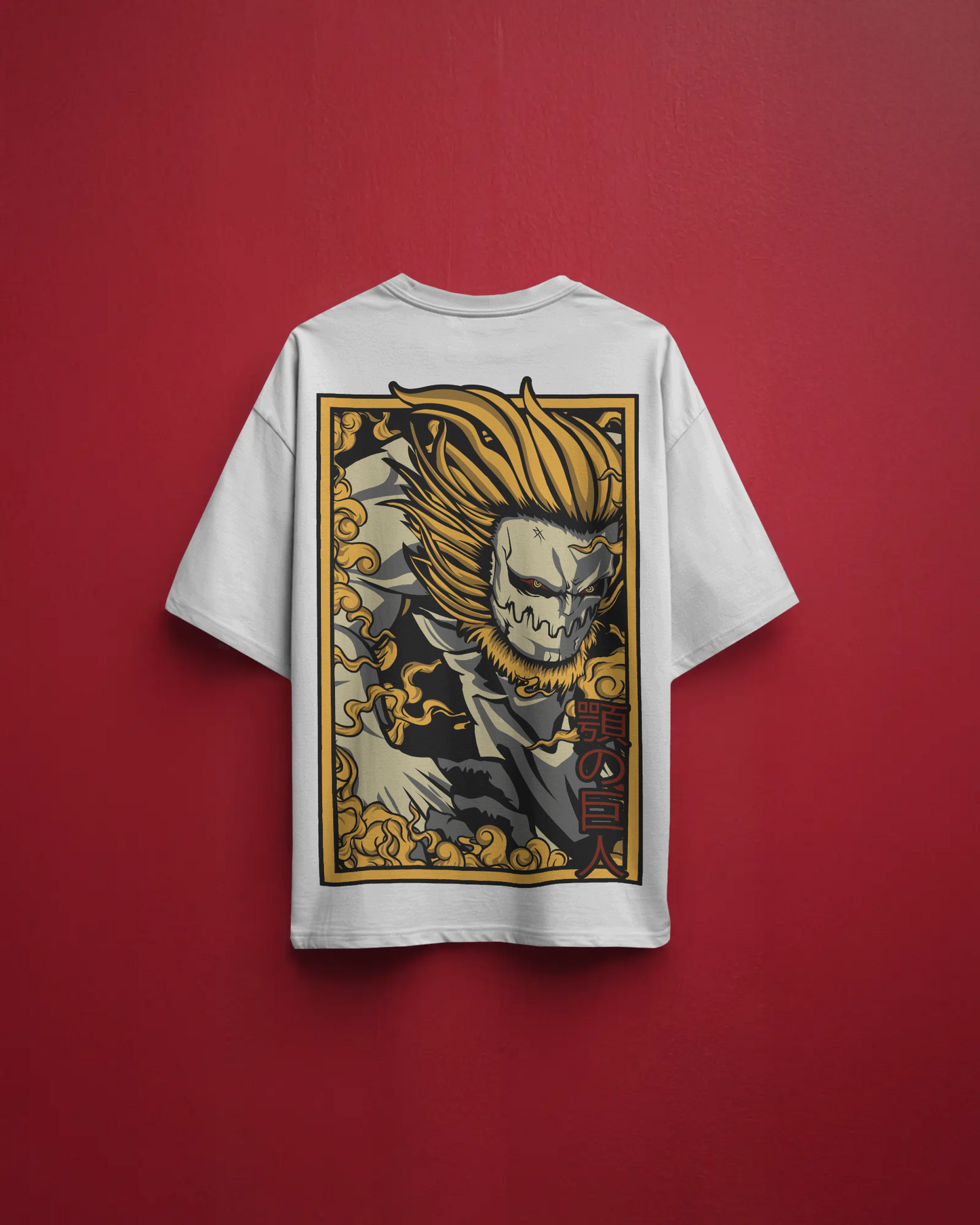 Hollow Mask Oversized Anime TShirt –  240 GSM, Unisex Streetwear