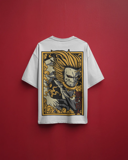 Hollow Mask Oversized Anime TShirt –  240 GSM, Unisex Streetwear