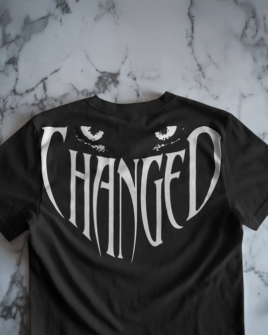 "CHANGED" Oversized Fit Graphic Tee – Indigo Edition | OyeTrendy Originals