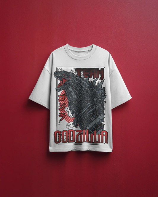 Team Godzilla Oversized Anime T-Shirt - Unisex  Streetwear