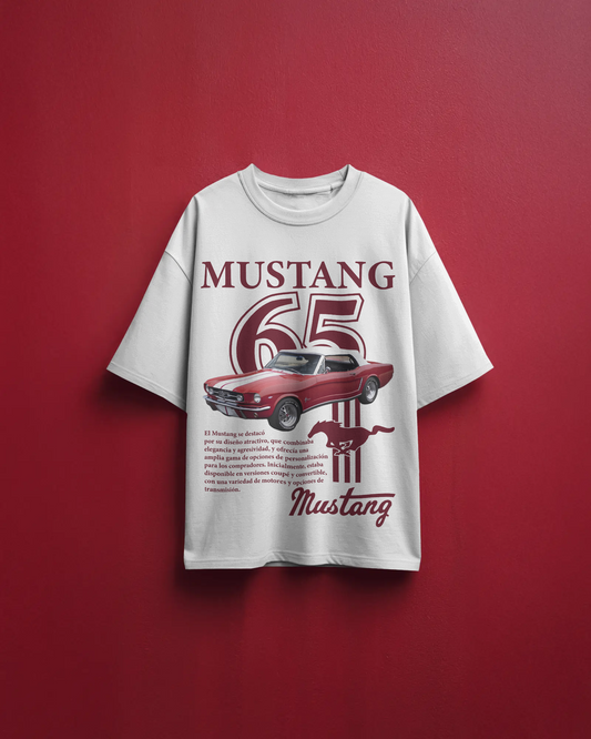1965 Mustang Oversized Unisex T-Shirt - Retro Muscle Vibes Unleashed