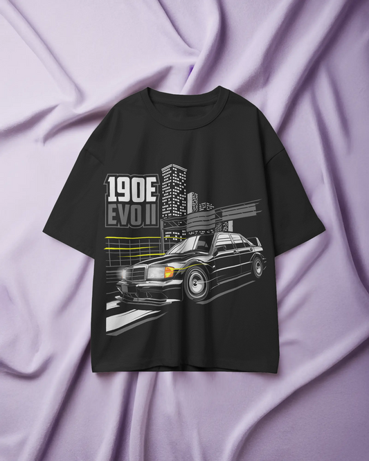 190E EVO II Oversized Tee – Retro Racer Drip for Car Junkies