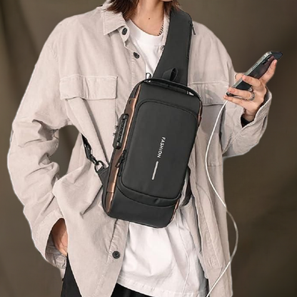 Unisex Crossbody Sling Bag With Secure Lock
