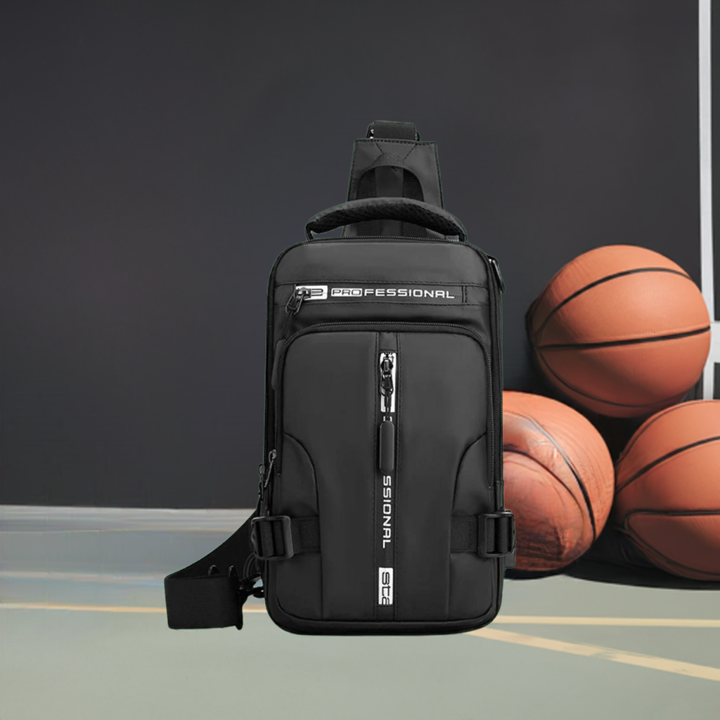 Trendy Sling Bag with USB Charging Port, Waterproof & Lightweight