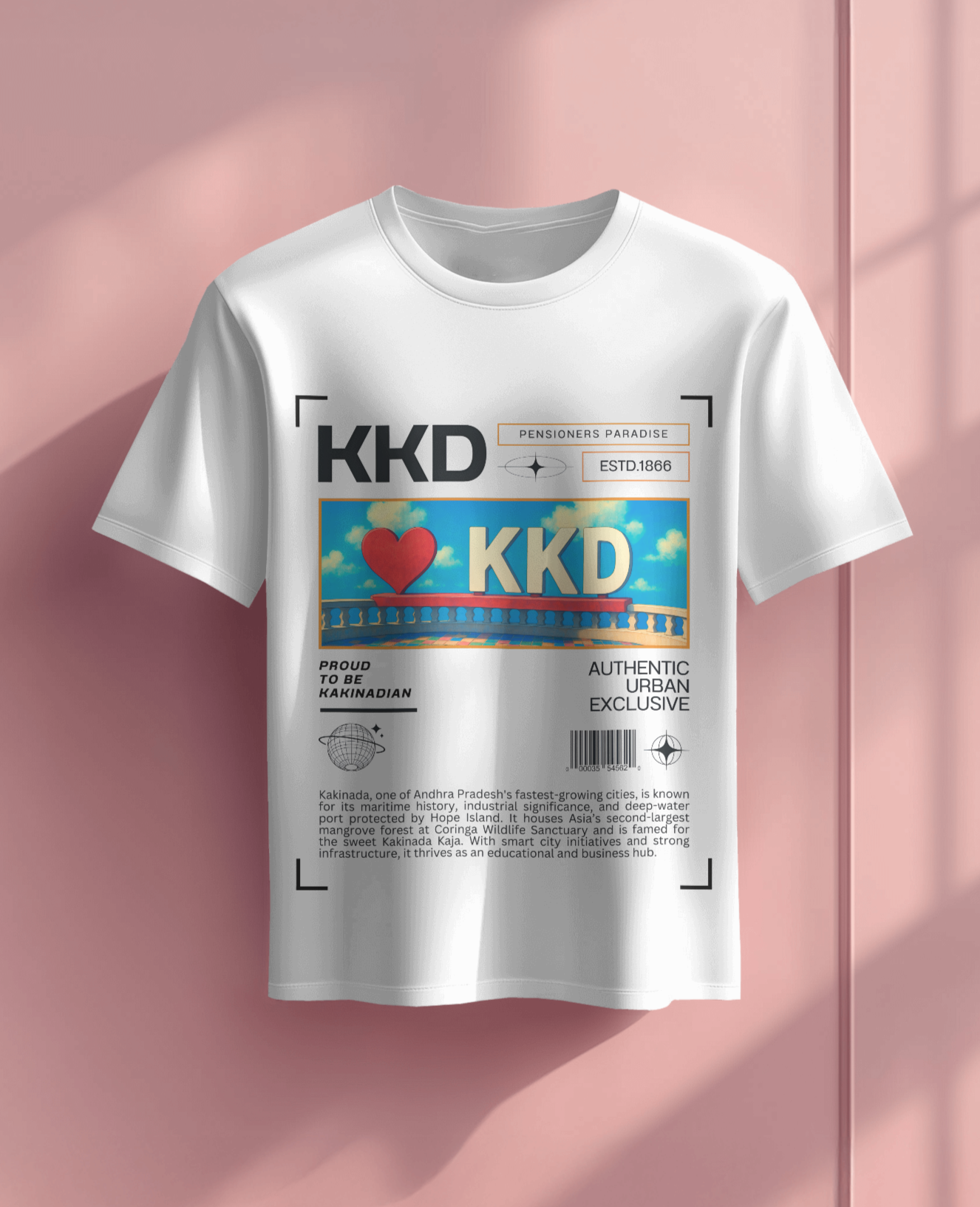 'I ❤️ Kakinada' Origin Regular T-Shirt – Limited Edition Drop