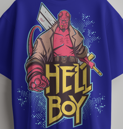 Hellboy Oversized T-Shirt – Heavy 240 GSM Cotton | Comic Streetwear